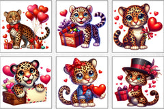 Valentine's Day Leopard Clipart Bundle - CraftNest - Digital Crafting and Art