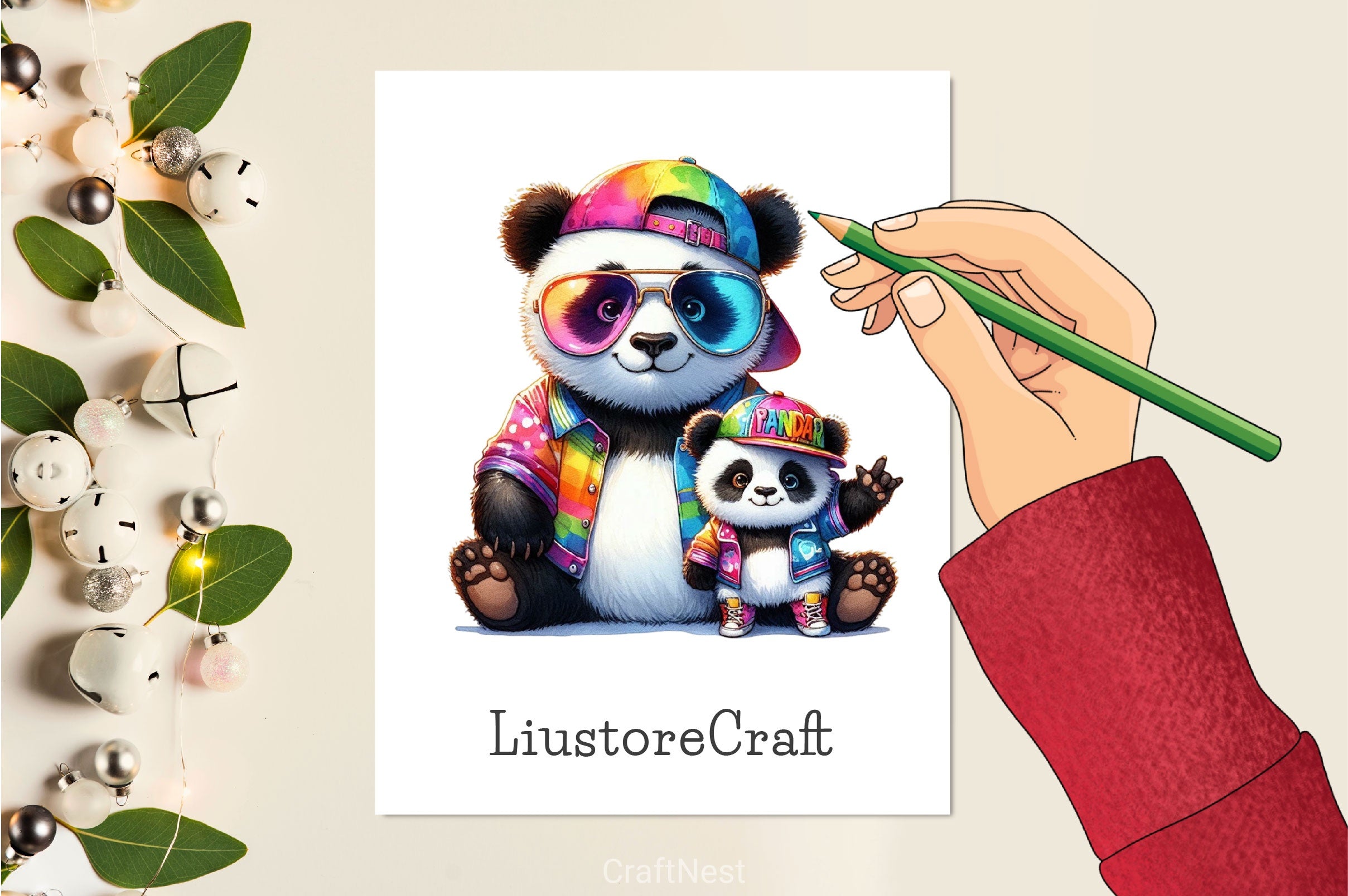 Baby Animal With Dad Clipart Bundle - CraftNest - Digital Crafting and Art