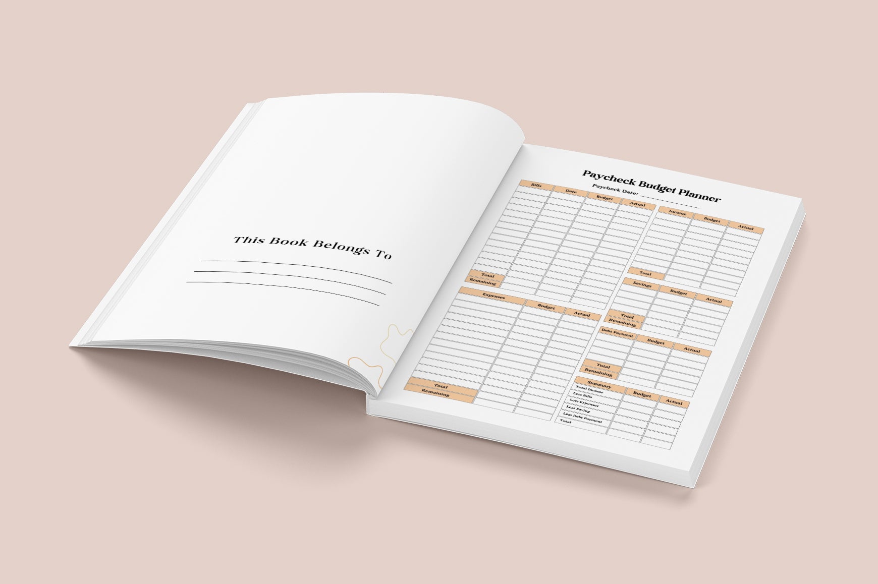 Paycheck Budget Savings Planner