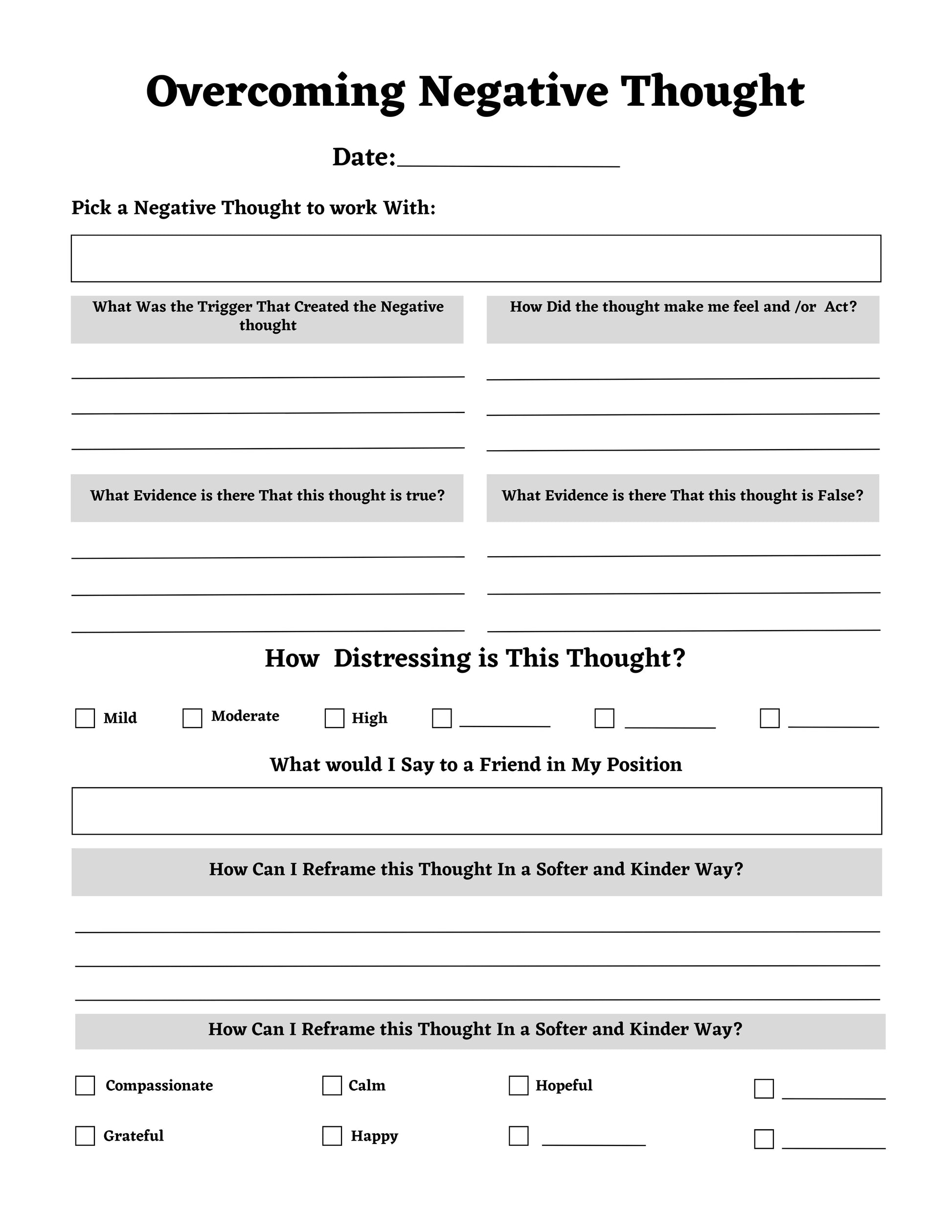 Overcoming Negative Thought KDP Planner - CraftNest - Digital Crafting and Art