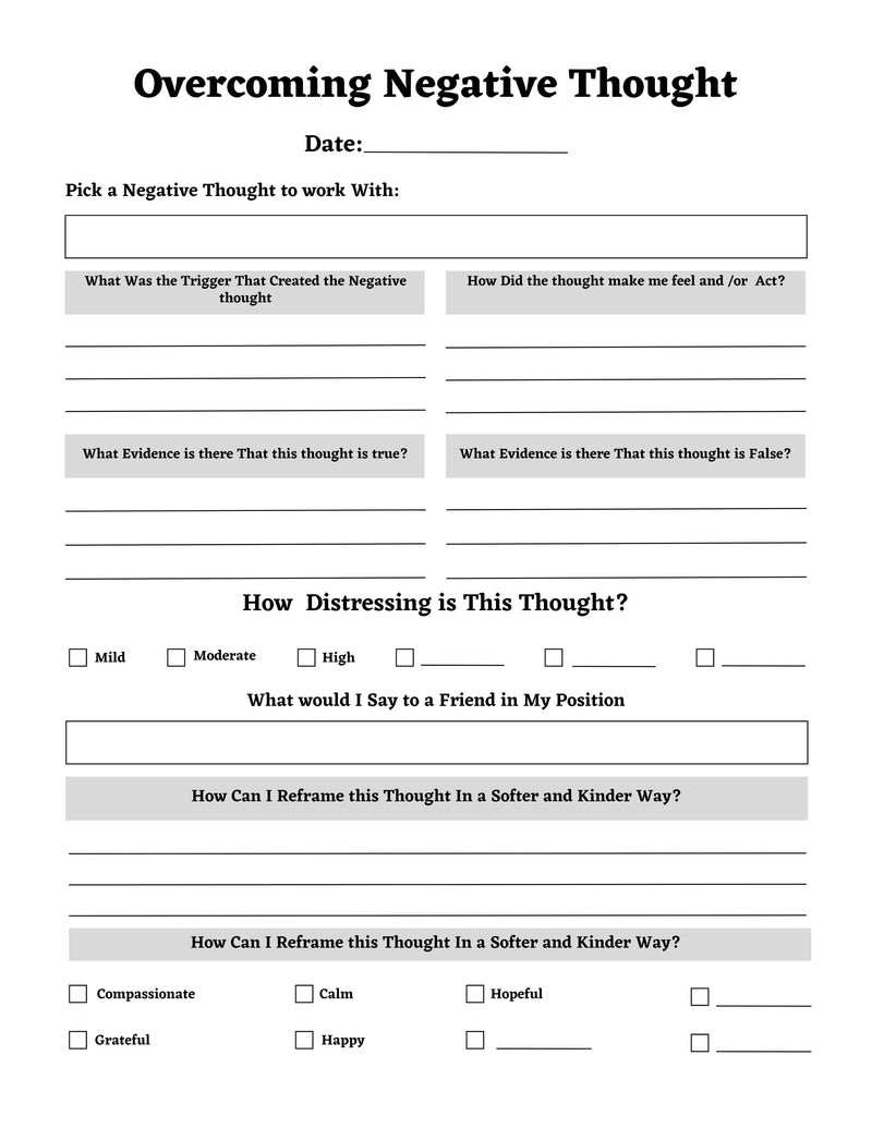 Overcoming Negative Thought KDP Planner - CraftNest - Digital Crafting and Art
