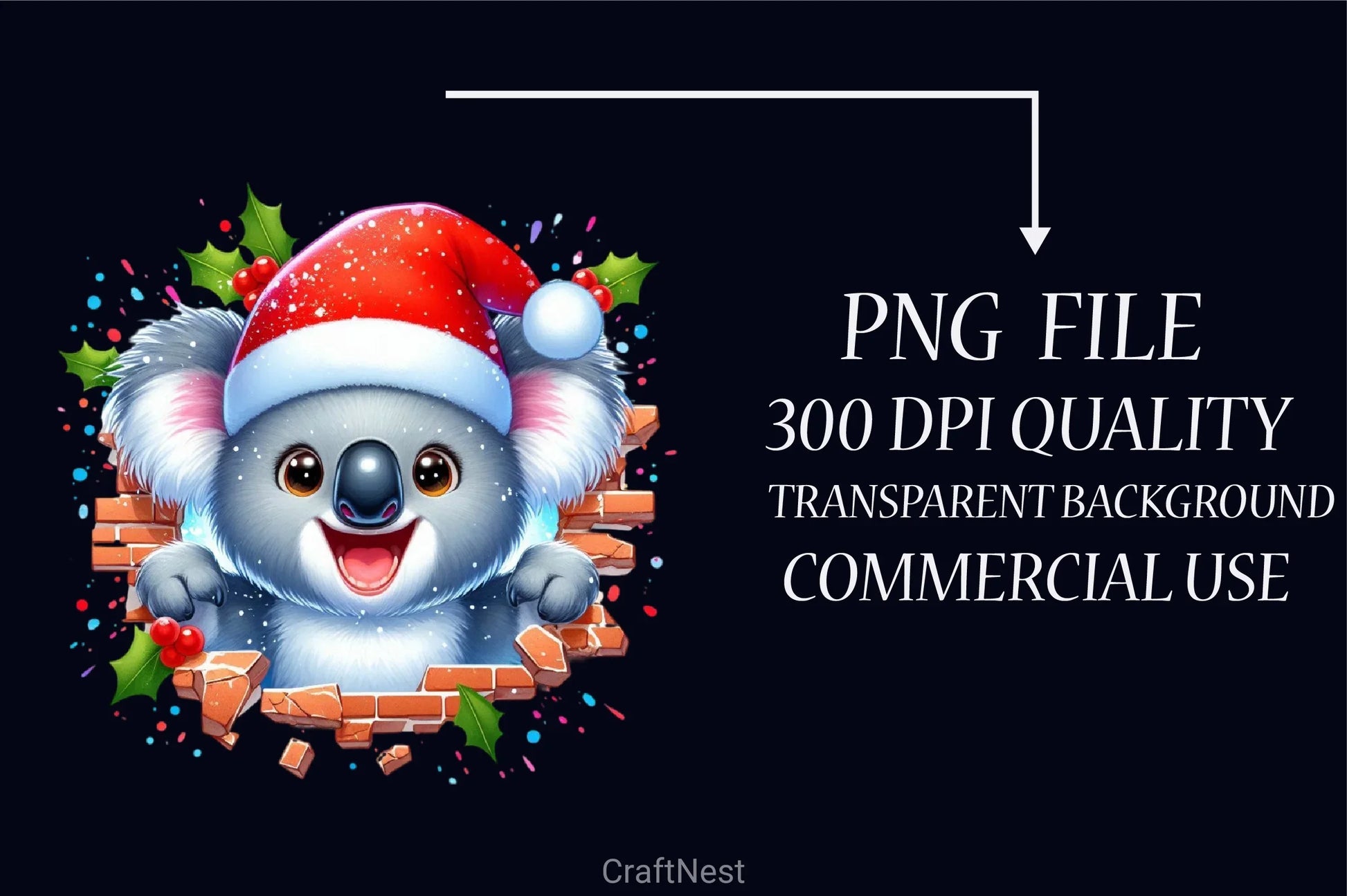 Christmas Wall Animal Clipart Bundle - CraftNest - Digital Crafting and Art