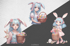 Cute Kawaii Girl Clipart Bundle - CraftNest - Digital Crafting and Art