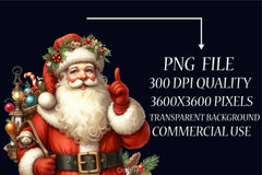 Christmas Retro Santa Clipart Bundle - CraftNest - Digital Crafting and Art