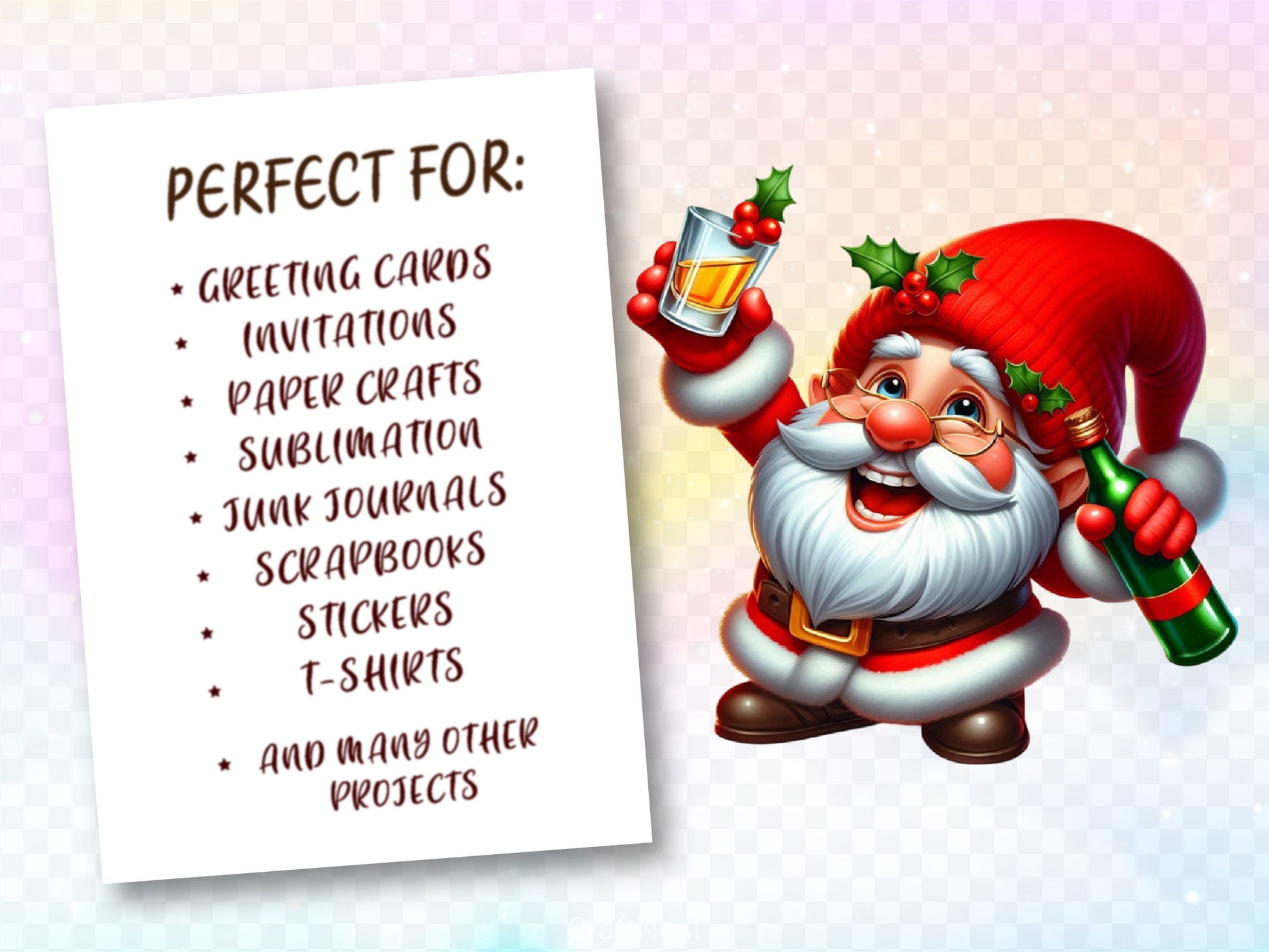Christmas Funny Gnome Clipart Bundle 2 - CraftNest - Digital Crafting and Art