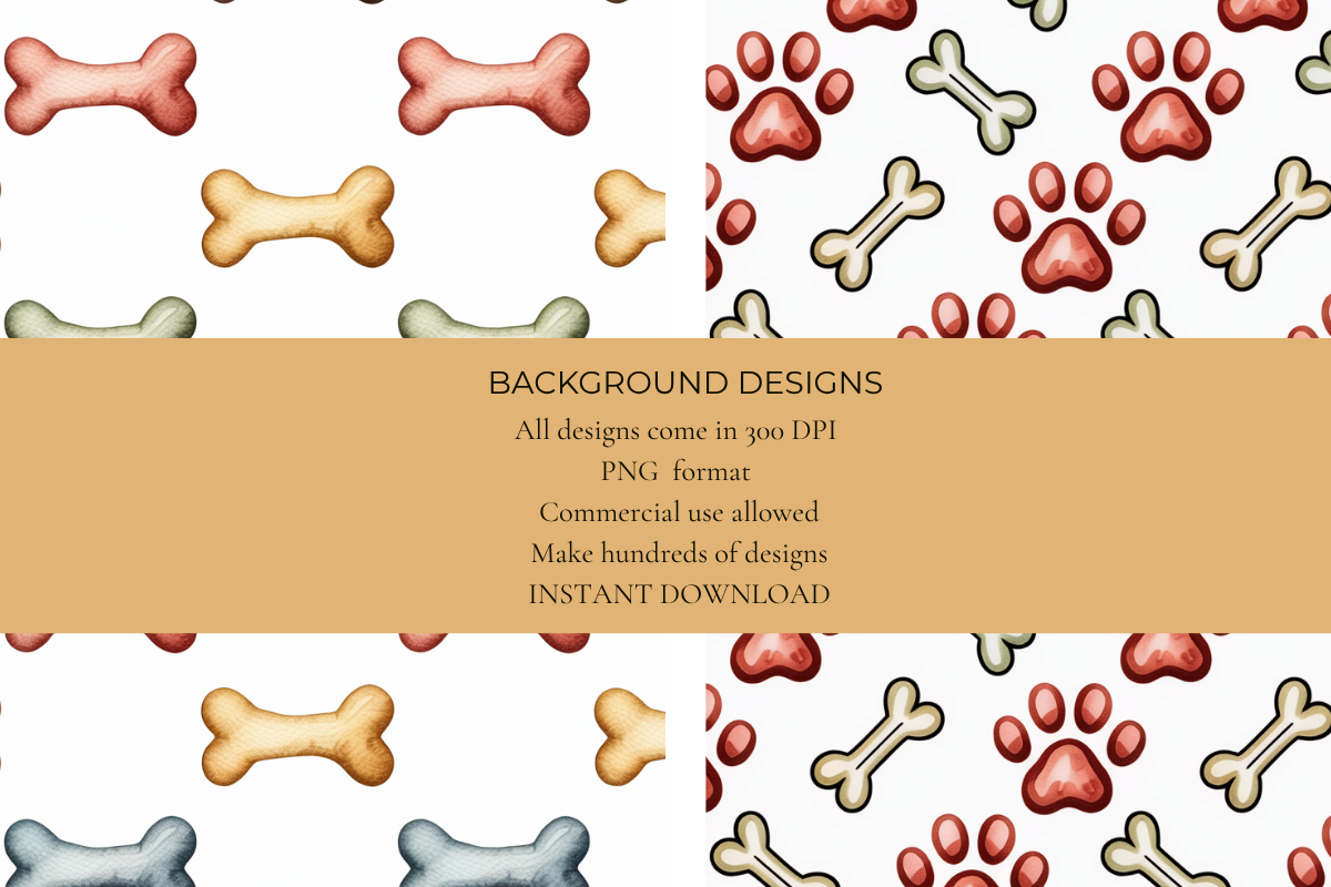 Bones & Paws Seamless Papers