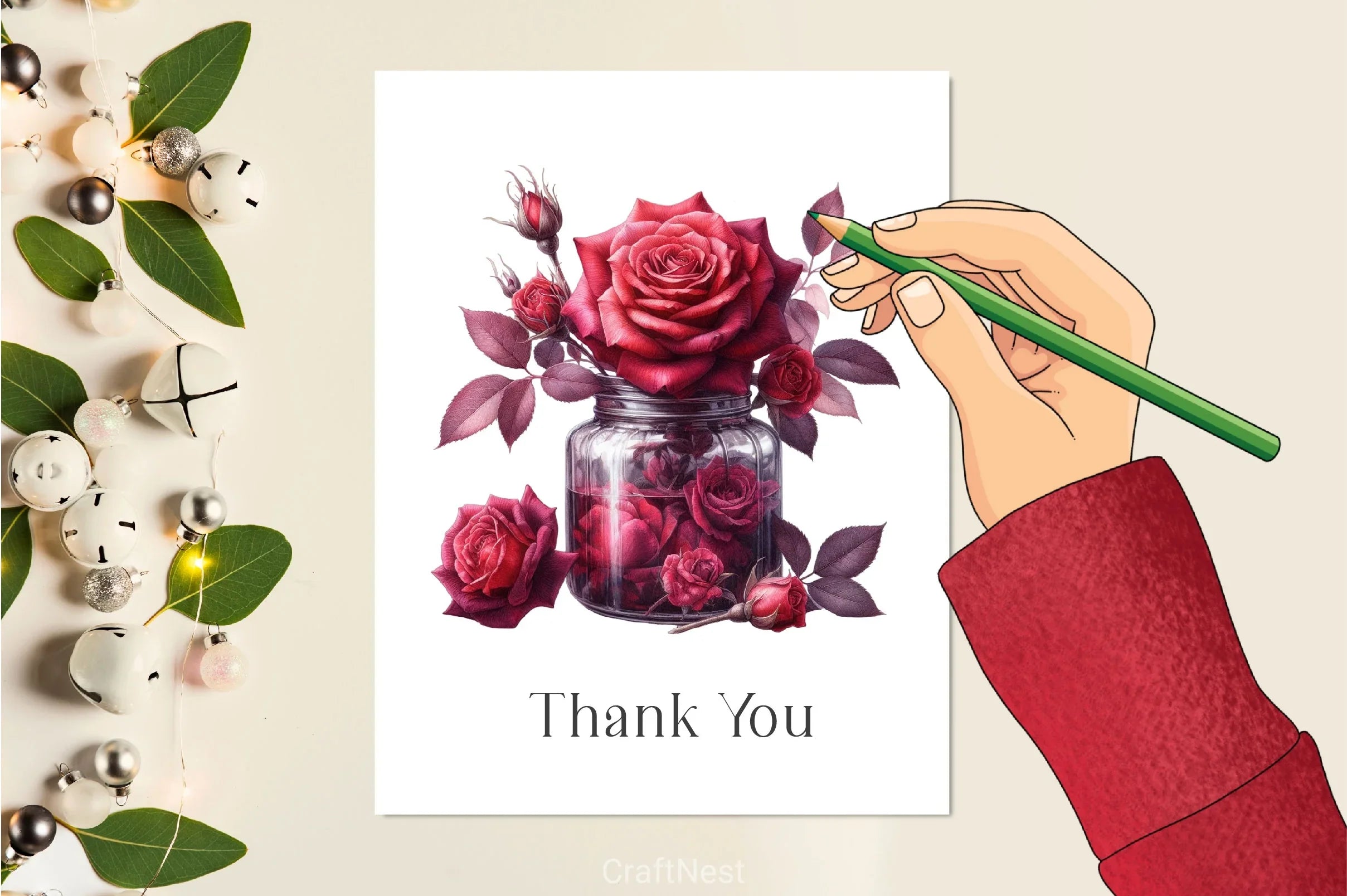 Rose In Vase Clipart Bundle - CraftNest - Digital Crafting and Art