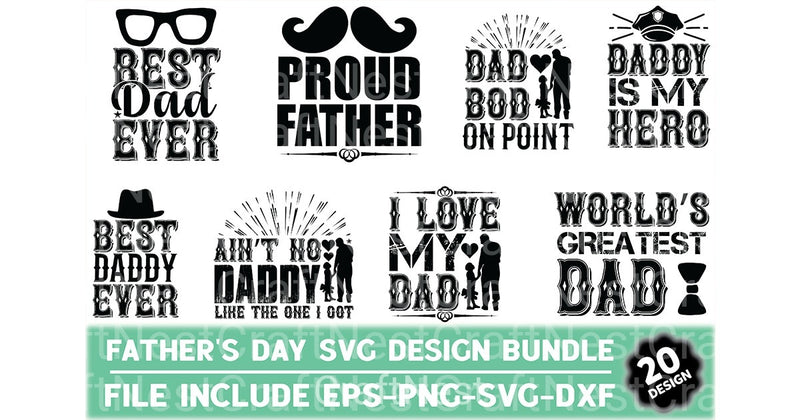 Father's Day Design Bundle 2 - CraftNest - Digital Crafting and Art