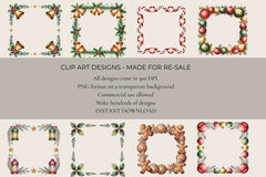 Christmas Frames Clipart - CraftNest - Digital Crafting and Art