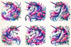 Cute Unicorn Clipart Bundle 5 - CraftNest - Digital Crafting and Art