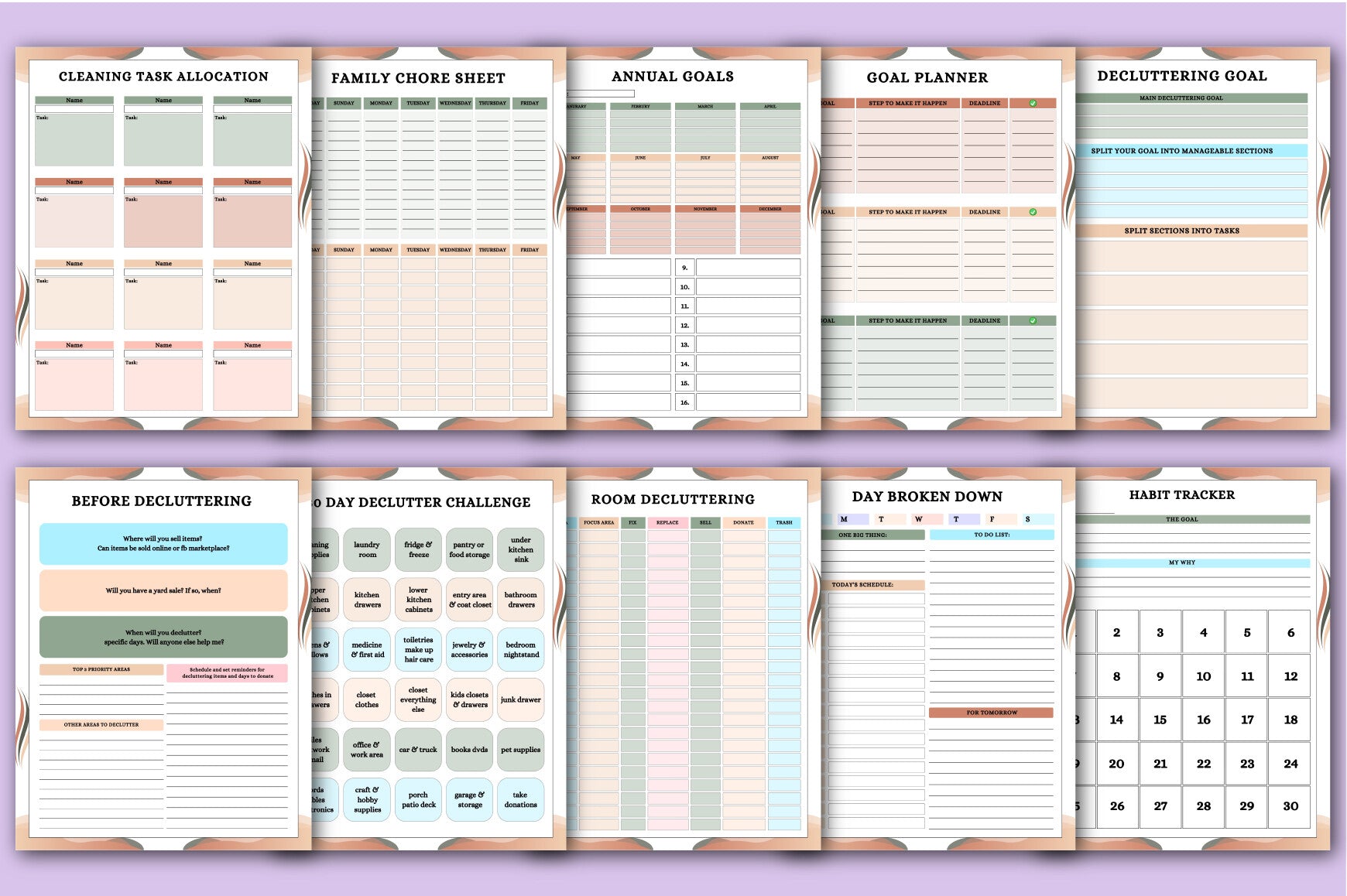 Home Cleaning Schedule Planner