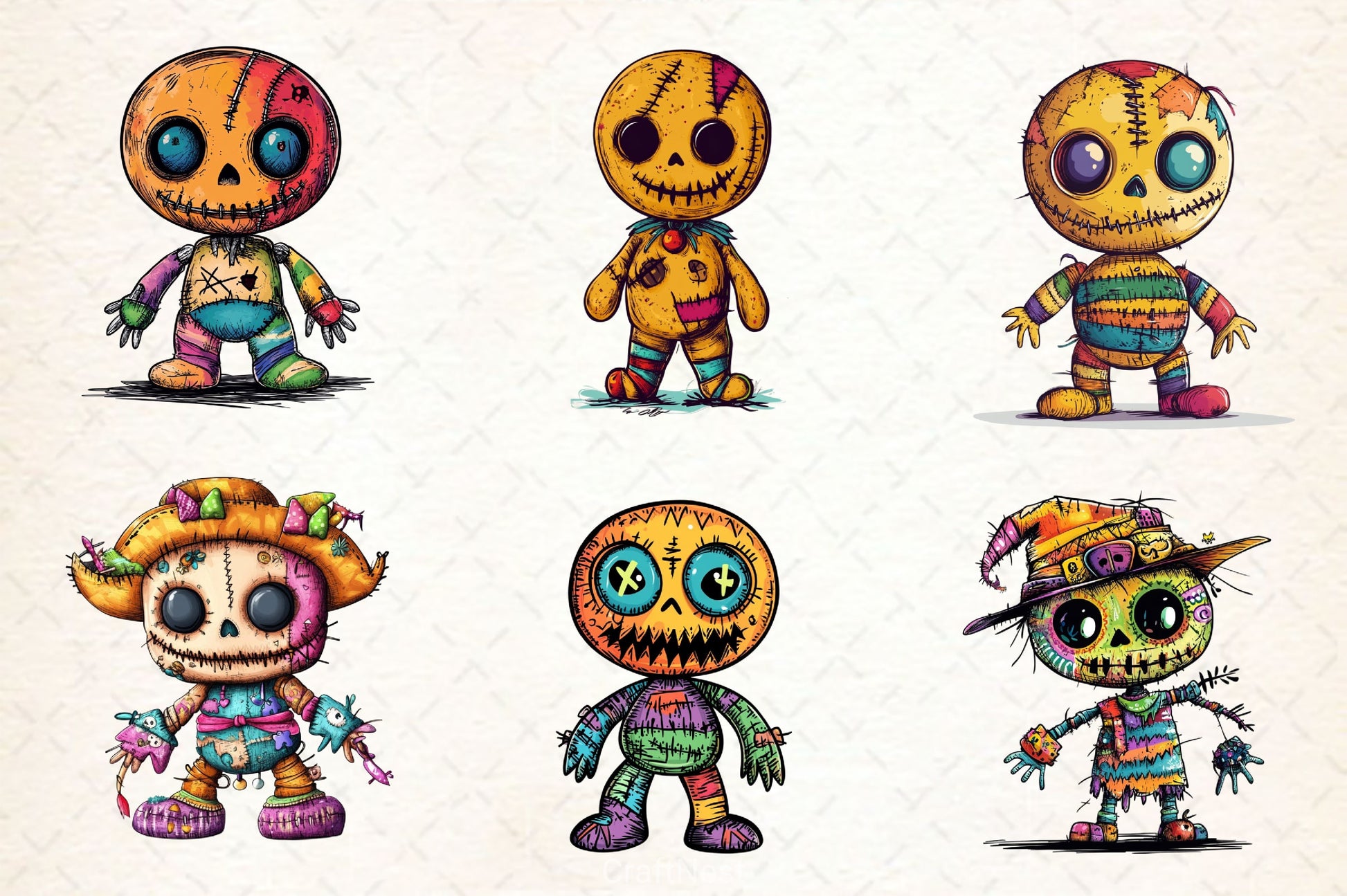 Halloween Voodoo Doll Copy Clipart Bundle - CraftNest - Digital Crafting and Art