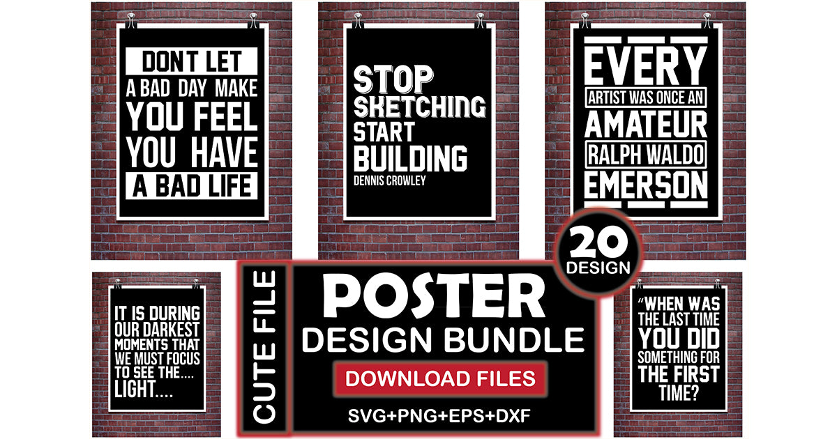 Poster 20 Bundle - CraftNest - Digital Crafting and Art