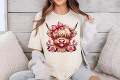 Highland Cow Valentine Clipart Bundle 2 - CraftNest - Digital Crafting and Art