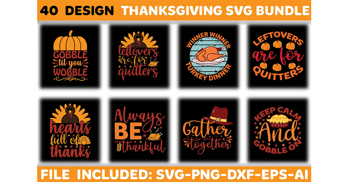 Thanksgiving SVG Bundle 2 - CraftNest - Digital Crafting and Art