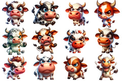 Angry Cow Clipart Bundle - CraftNest - Digital Crafting and Art