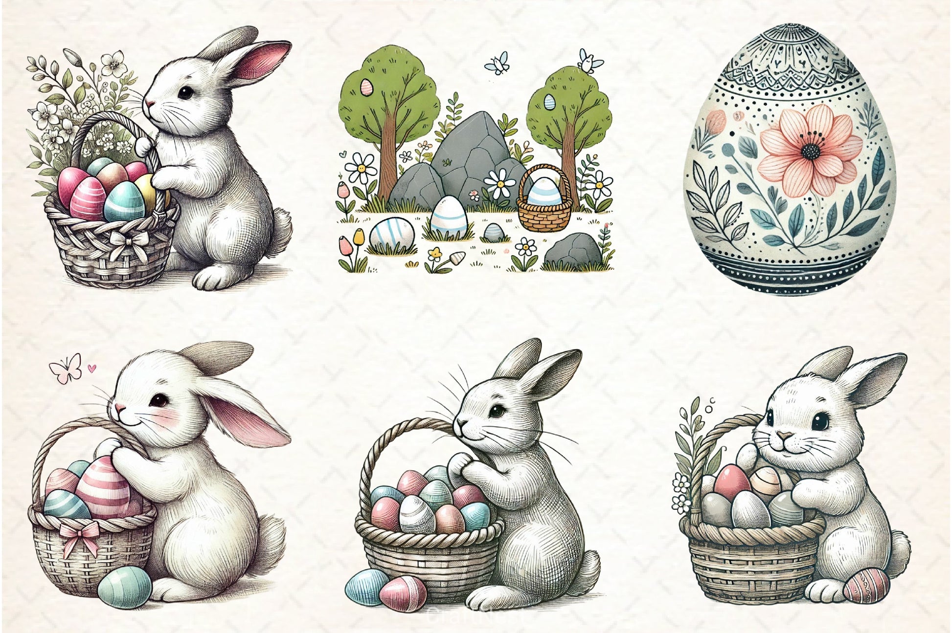 Happy Easter Clipart Bundle 5 - CraftNest - Digital Crafting and Art