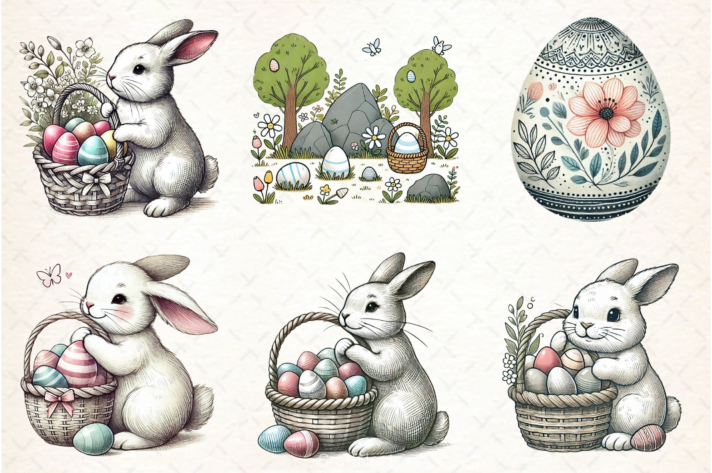 Happy Easter Clipart Bundle 5 - CraftNest - Digital Crafting and Art