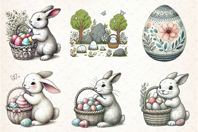 Happy Easter Clipart Bundle 5 - CraftNest - Digital Crafting and Art