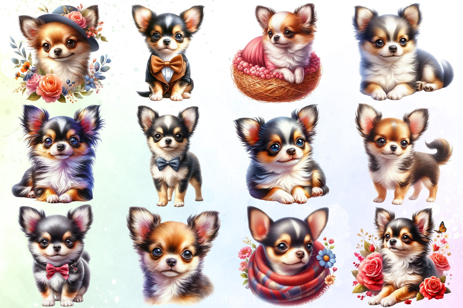 Chihuahua Clipart Bundle - CraftNest - Digital Crafting and Art