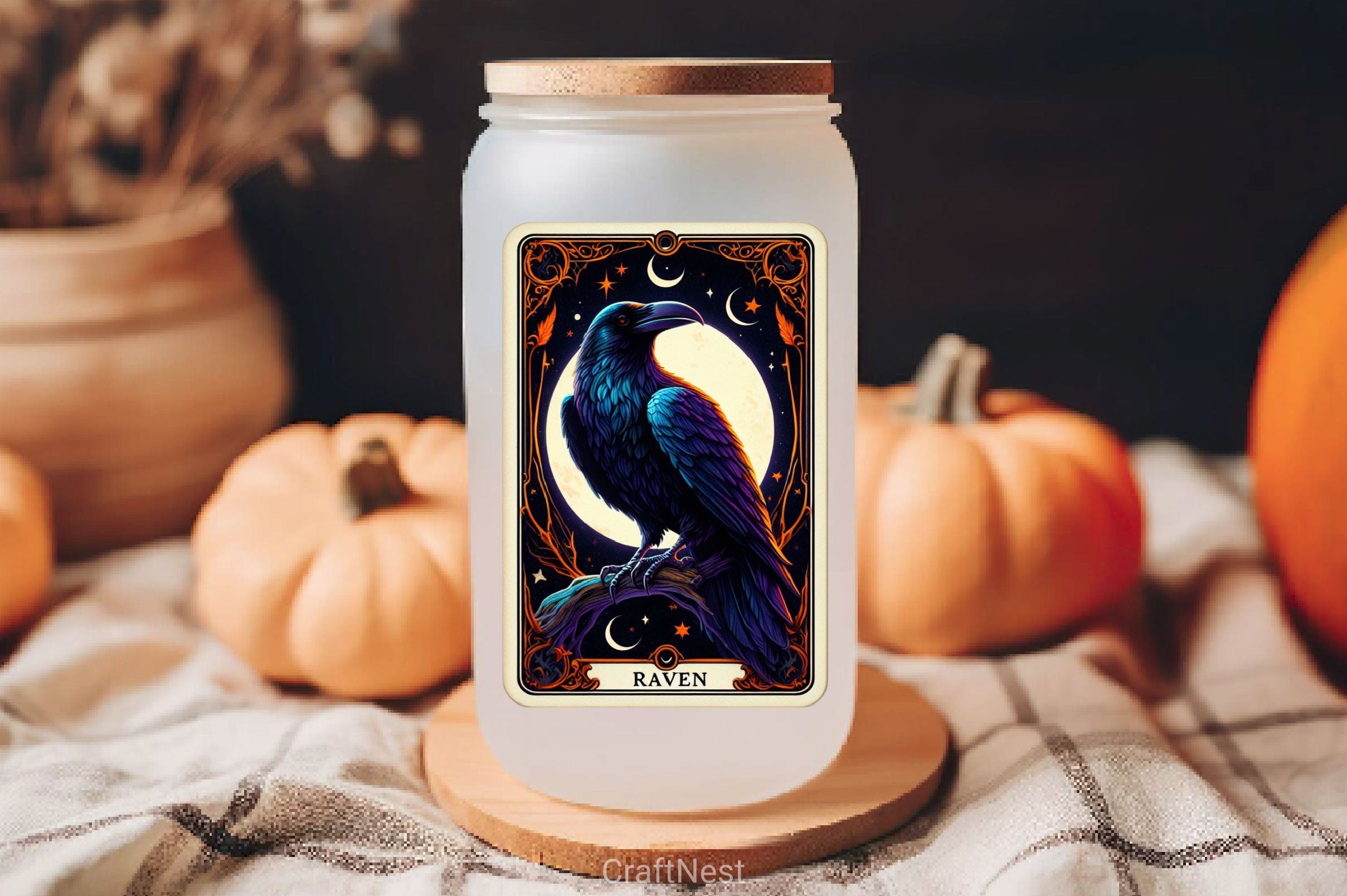 Raven Bird Tarot Card Clipart Bundle 18 - CraftNest - Digital Crafting and Art