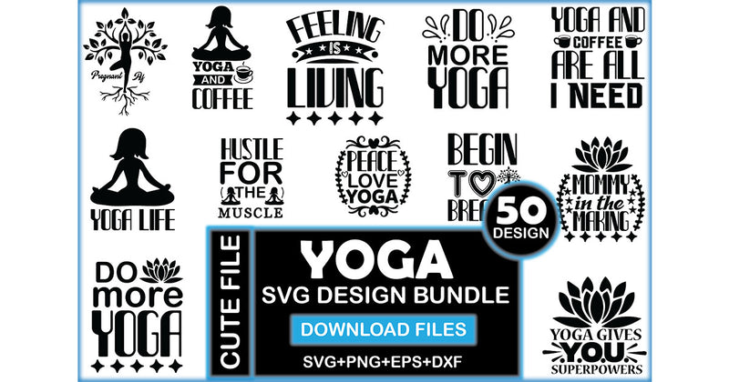 Yoga SVG Bundle 2 - CraftNest - Digital Crafting and Art