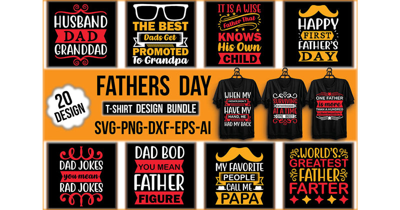 Father’s Day T-Shirt Bundle 1 - CraftNest - Digital Crafting and Art