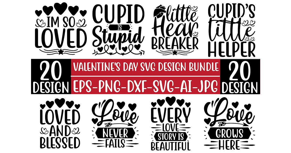 Valentine’s Day SVG Bundle 11 - CraftNest - Digital Crafting and Art