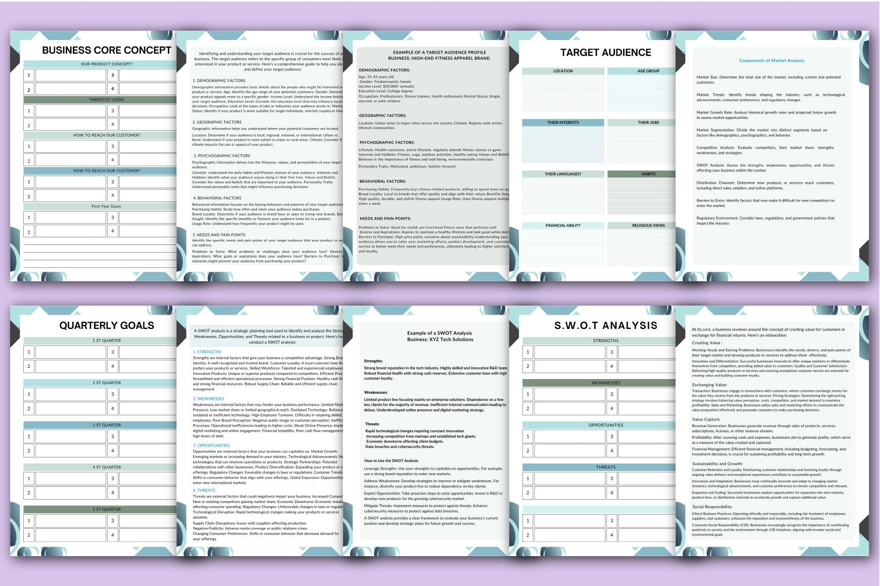 Customized Business Workbook