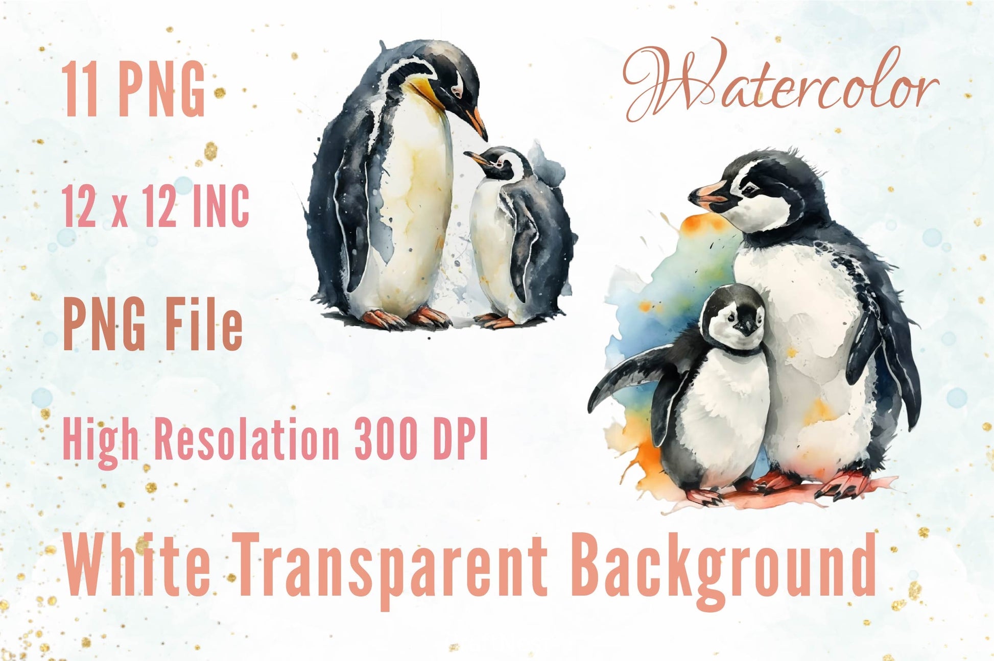 Penguin Mom And Baby Clipart Bundle - CraftNest - Digital Crafting and Art