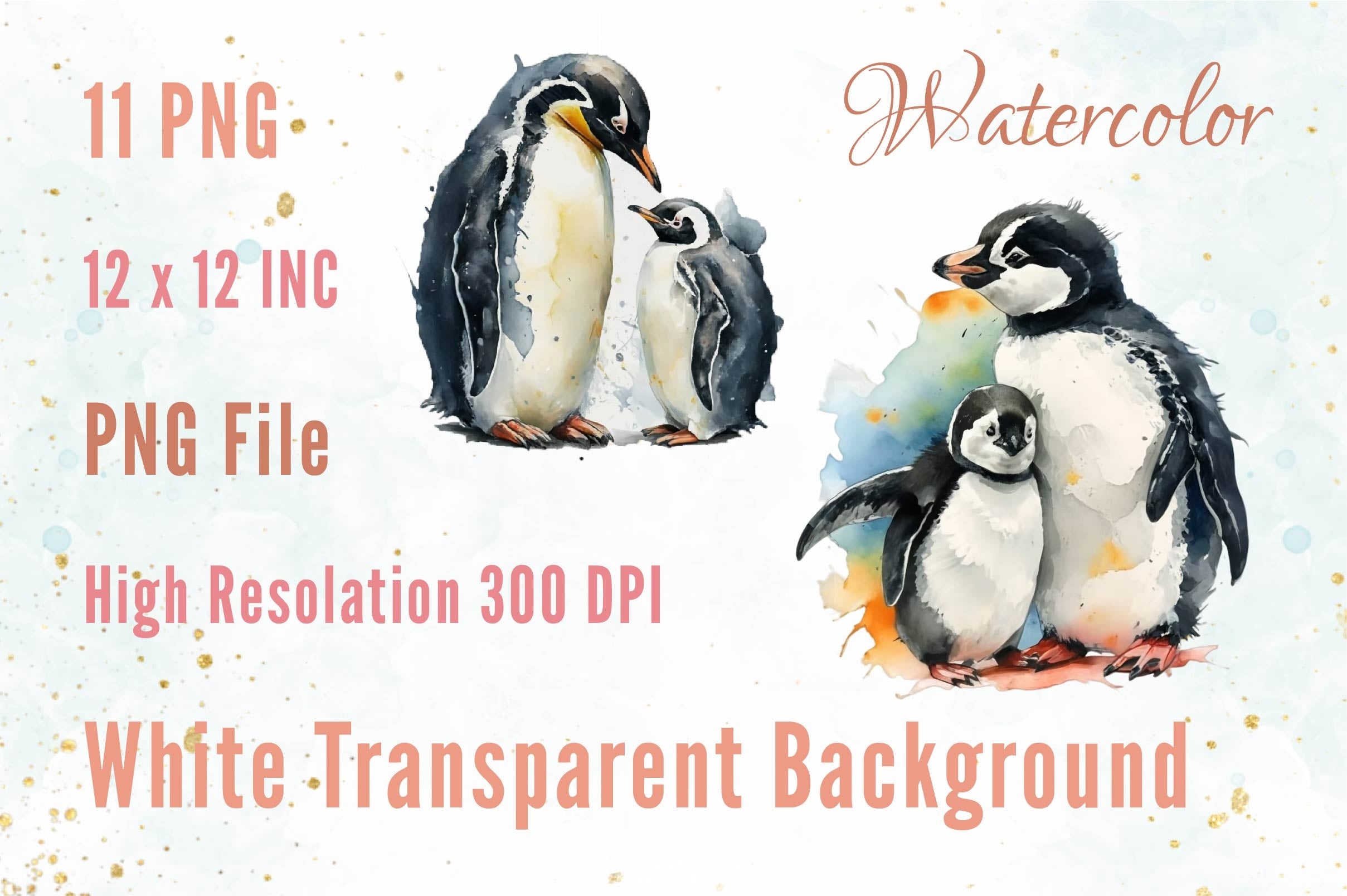 Penguin Mom And Baby Clipart Bundle - CraftNest - Digital Crafting and Art