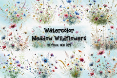 Meadow Wildflowers Clipart Bundle - CraftNest - Digital Crafting and Art