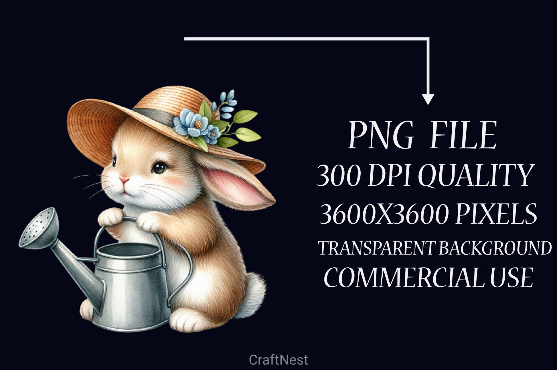 Bunny Flowers Clipart Bundle - CraftNest - Digital Crafting and Art