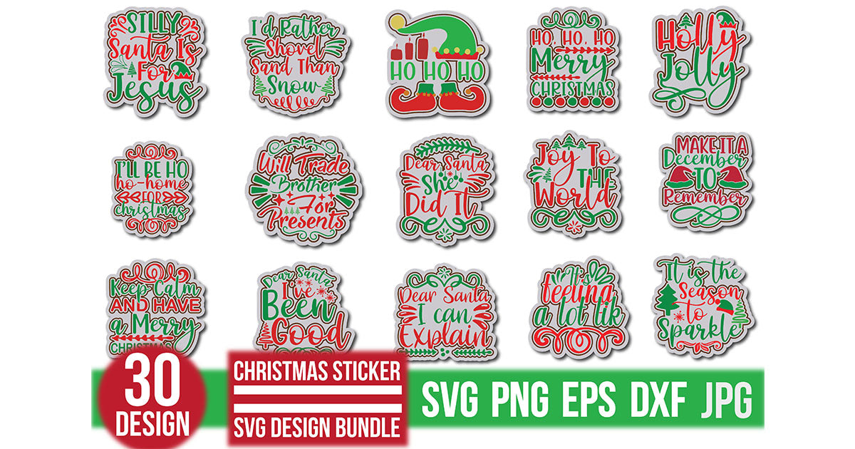 Christmas Sticker Bundle 2 - CraftNest - Digital Crafting and Art