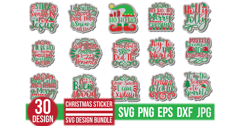 Christmas Sticker Bundle 2 - CraftNest - Digital Crafting and Art