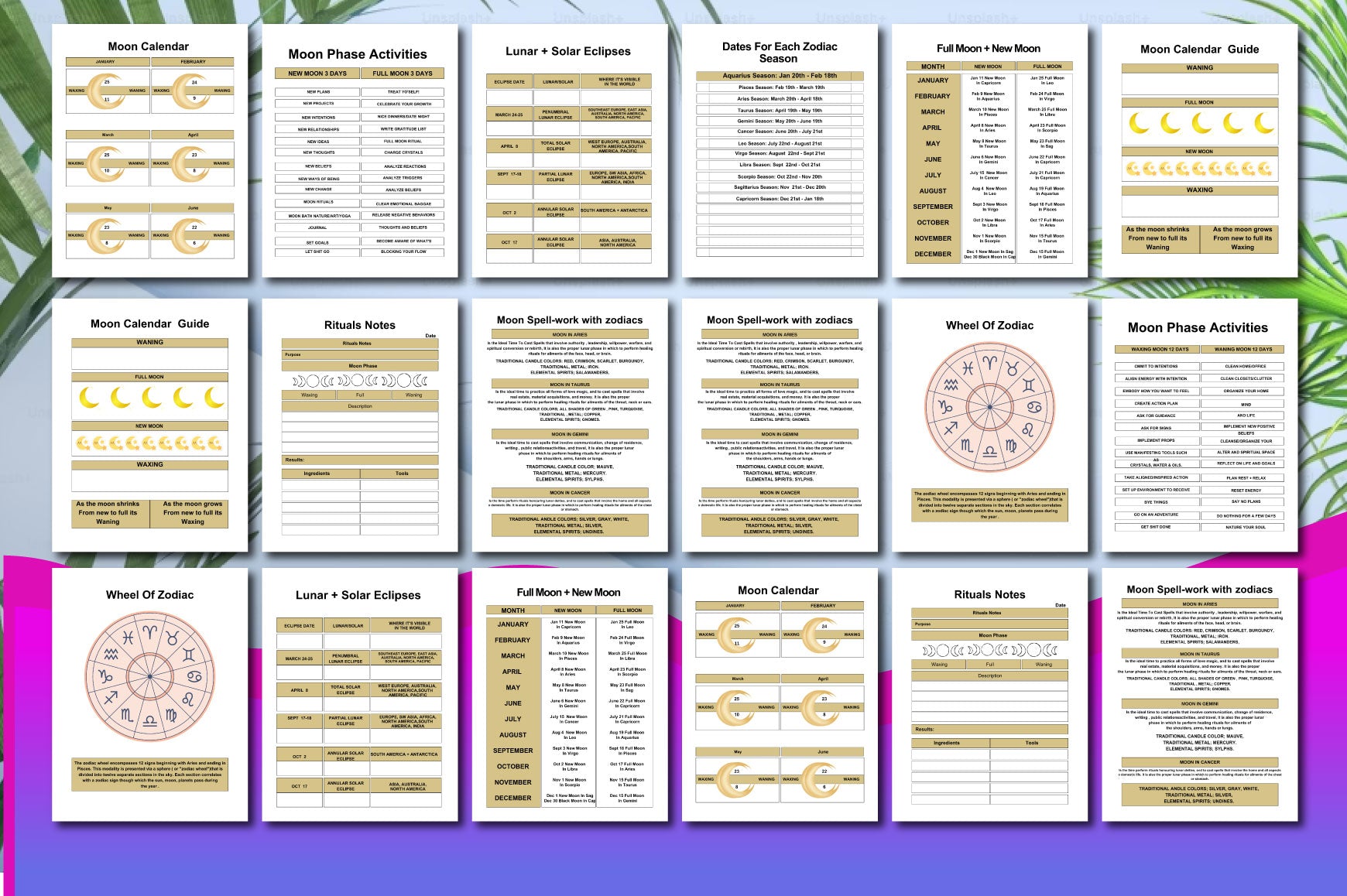 Moon Astrology Planner