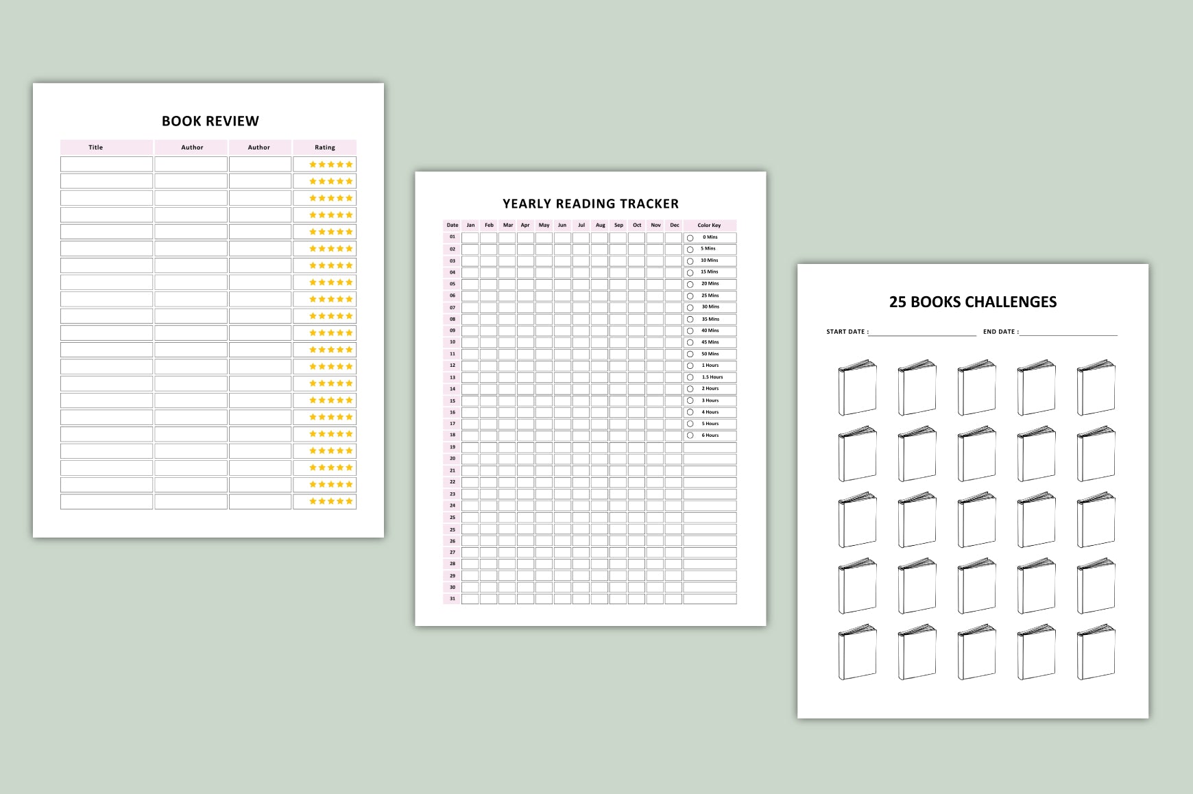 Reading Goals Planning Journal
