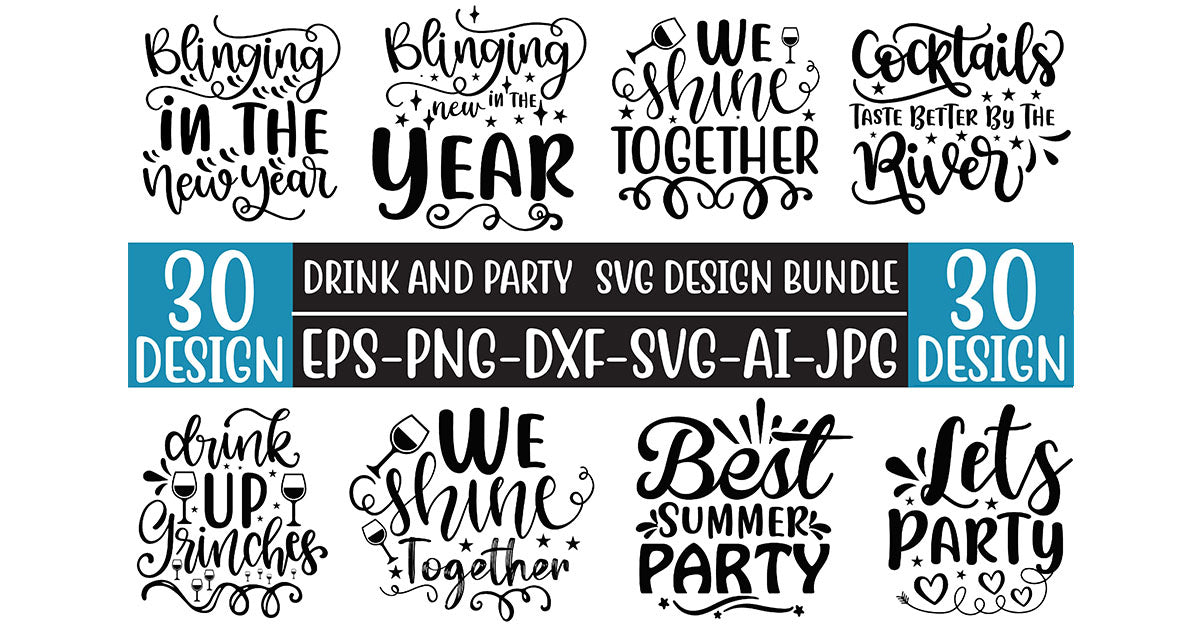 Drink And Party SVG Bundle 2 - CraftNest - Digital Crafting and Art