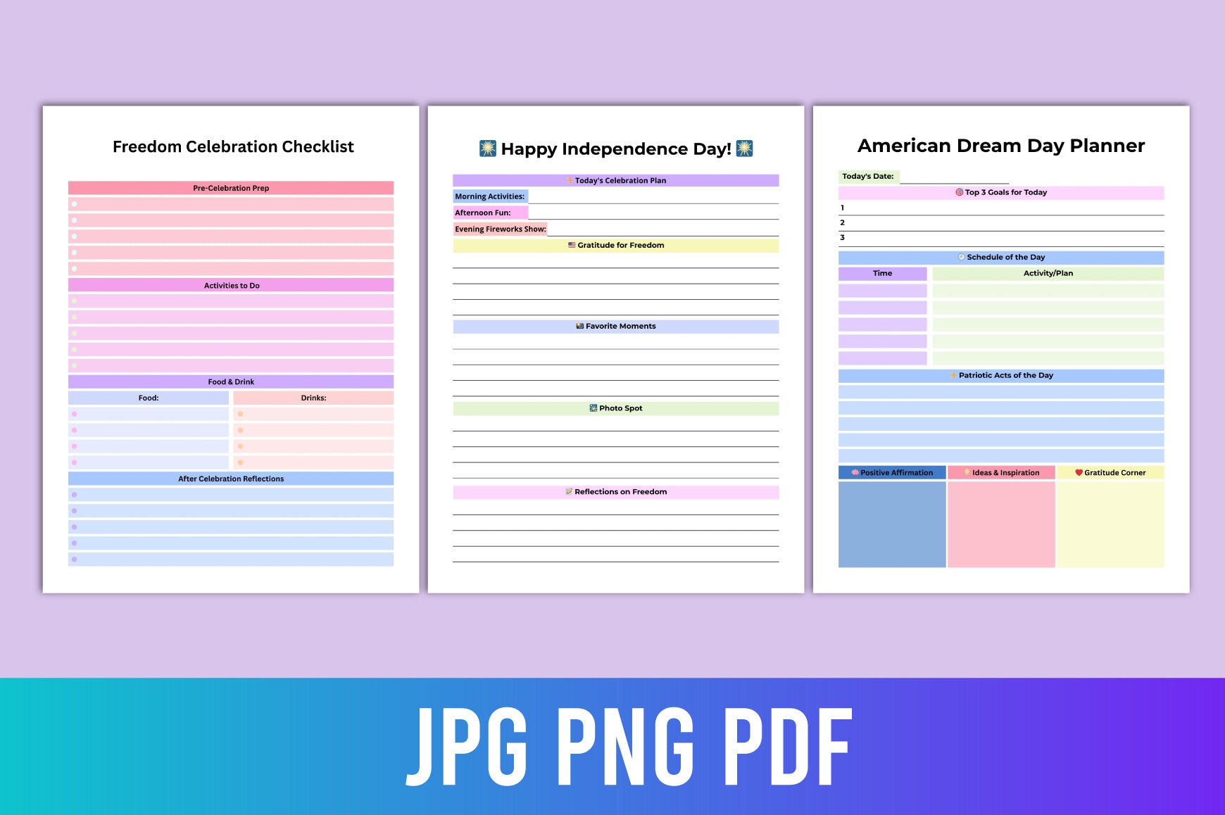 Freedom Fireworks Planner