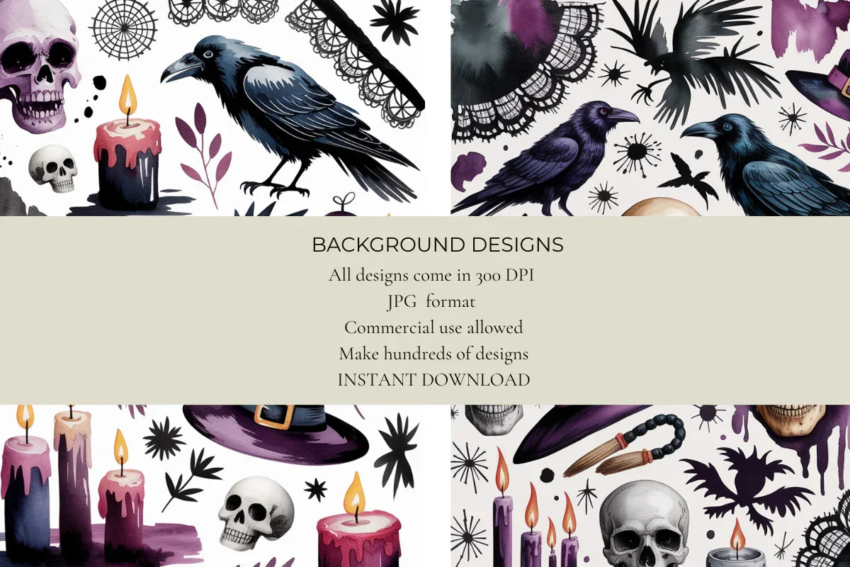 Purple Halloween Junk Journal Papers - CraftNest - Digital Crafting and Art