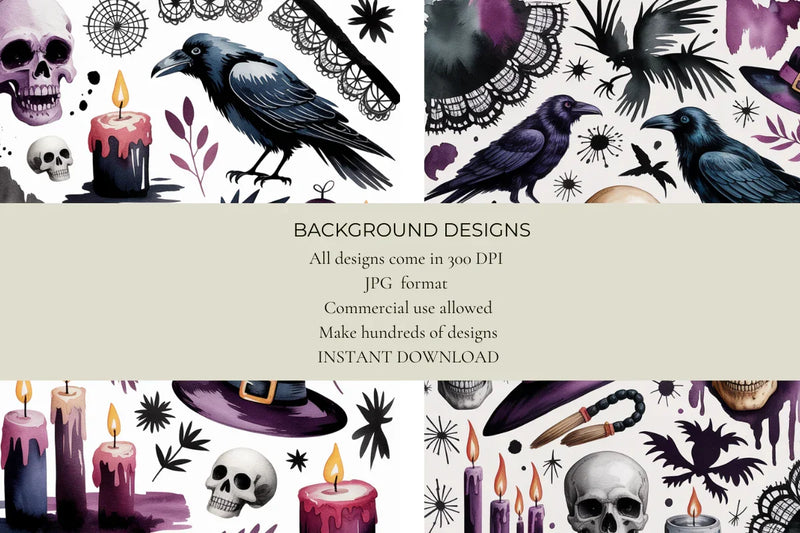 Purple Halloween Junk Journal Papers - CraftNest - Digital Crafting and Art