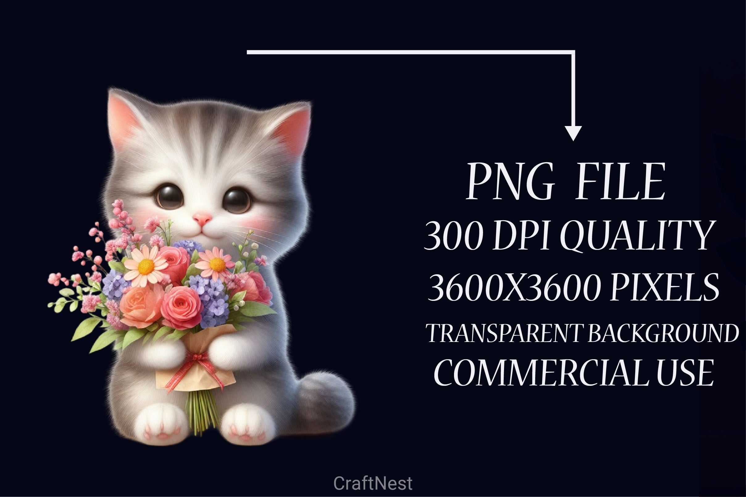 Cute Baby Cat Clipart Bundle 1 - CraftNest - Digital Crafting and Art
