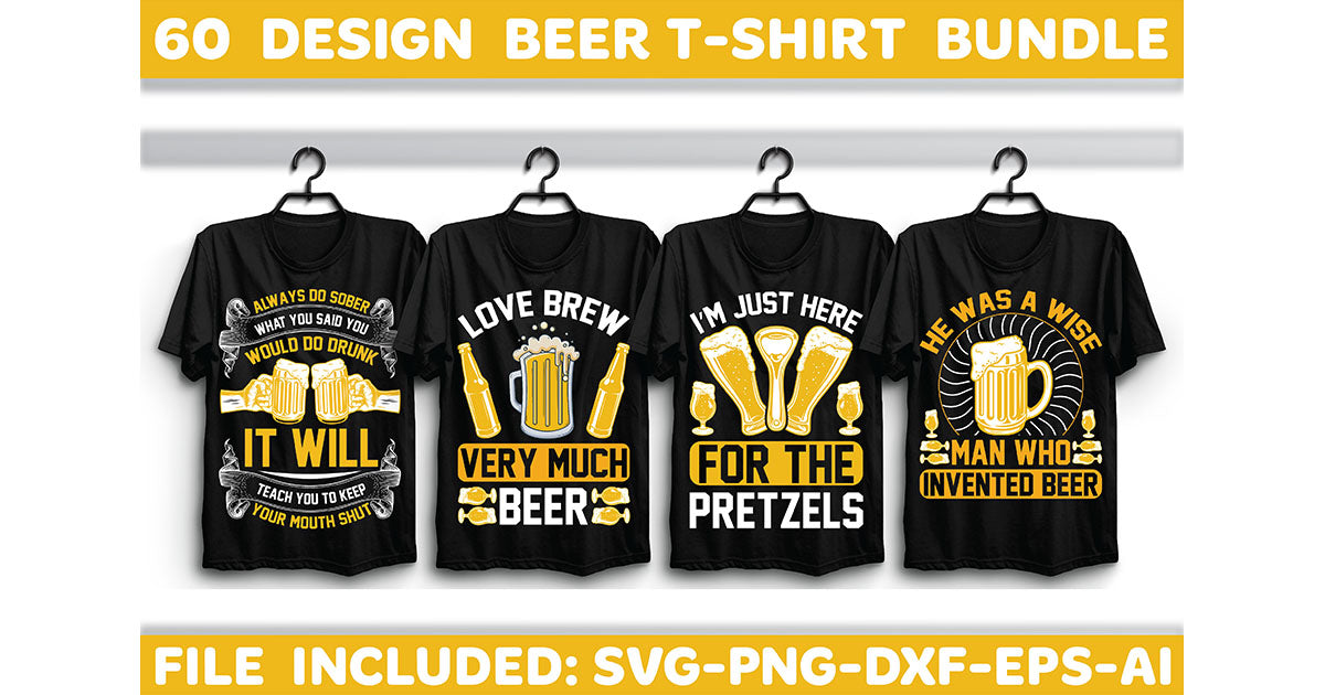 Beer T-Shirt Bundle 3 - CraftNest - Digital Crafting and Art