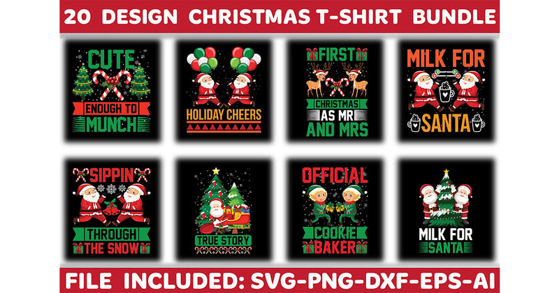 Christmas T-Shirt Bundle 2 - CraftNest - Digital Crafting and Art
