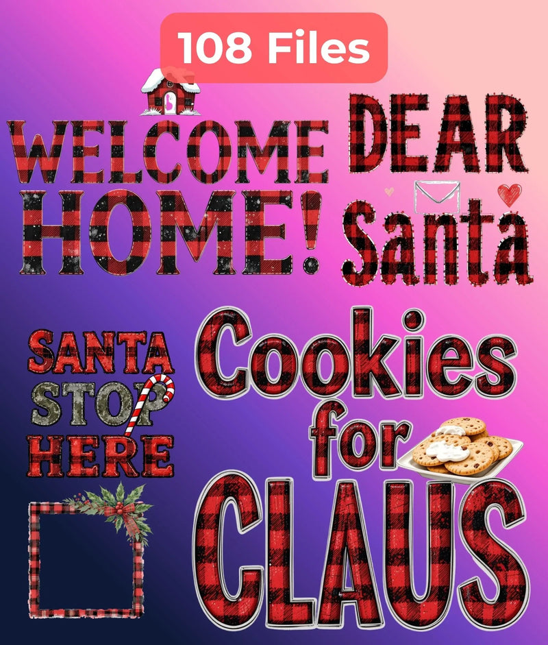 Christmas Flannel Clipart Bundle - CraftNest - Digital Crafting and Art
