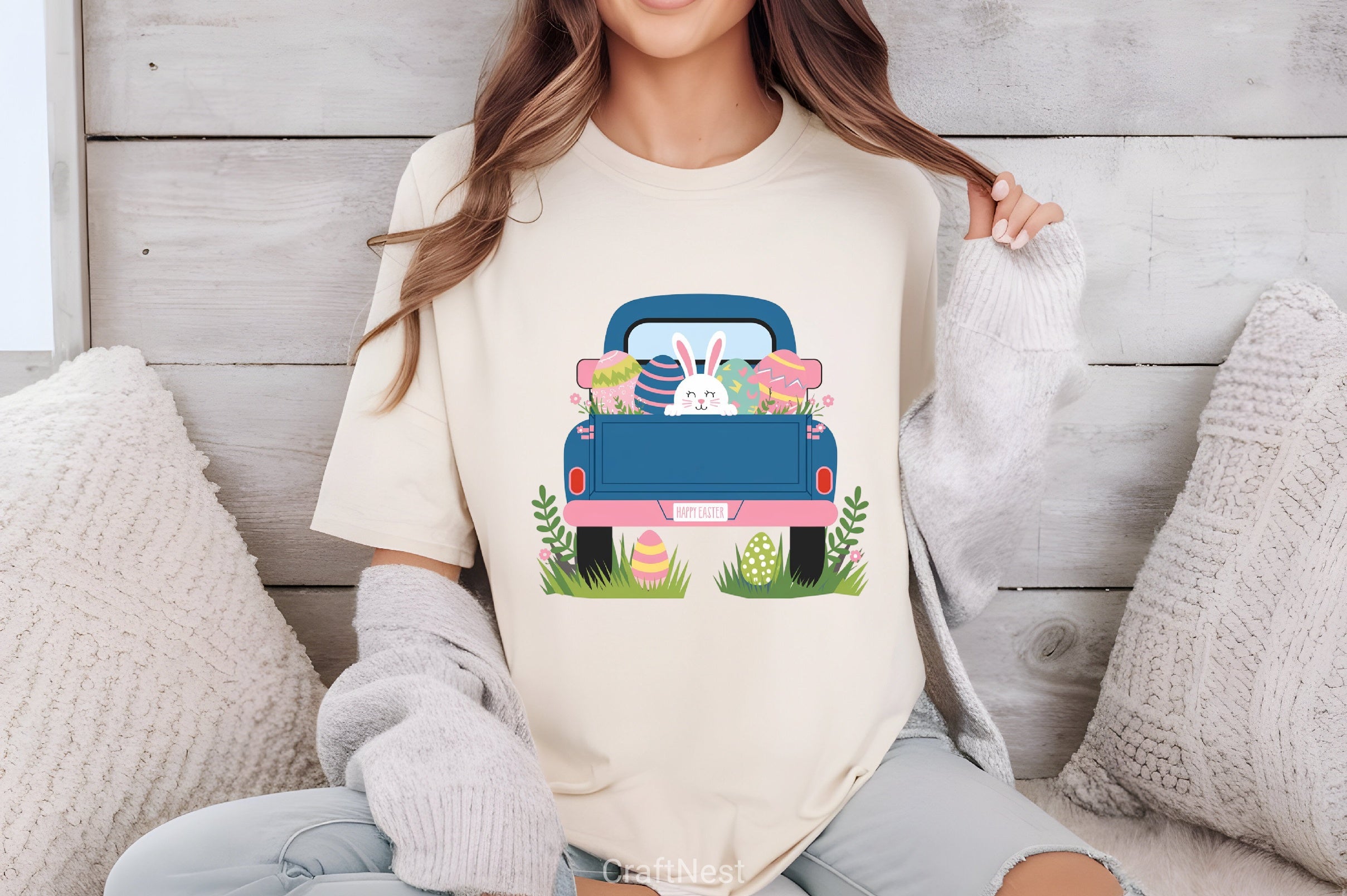 Easter Truck Monogram Clipart Bundle - CraftNest - Digital Crafting and Art