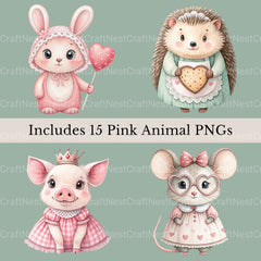 Coquette Animals Clipart Bundle - CraftNest - Digital Crafting and Art