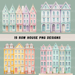 Row House Borders Clipart Bundle - CraftNest - Digital Crafting and Art