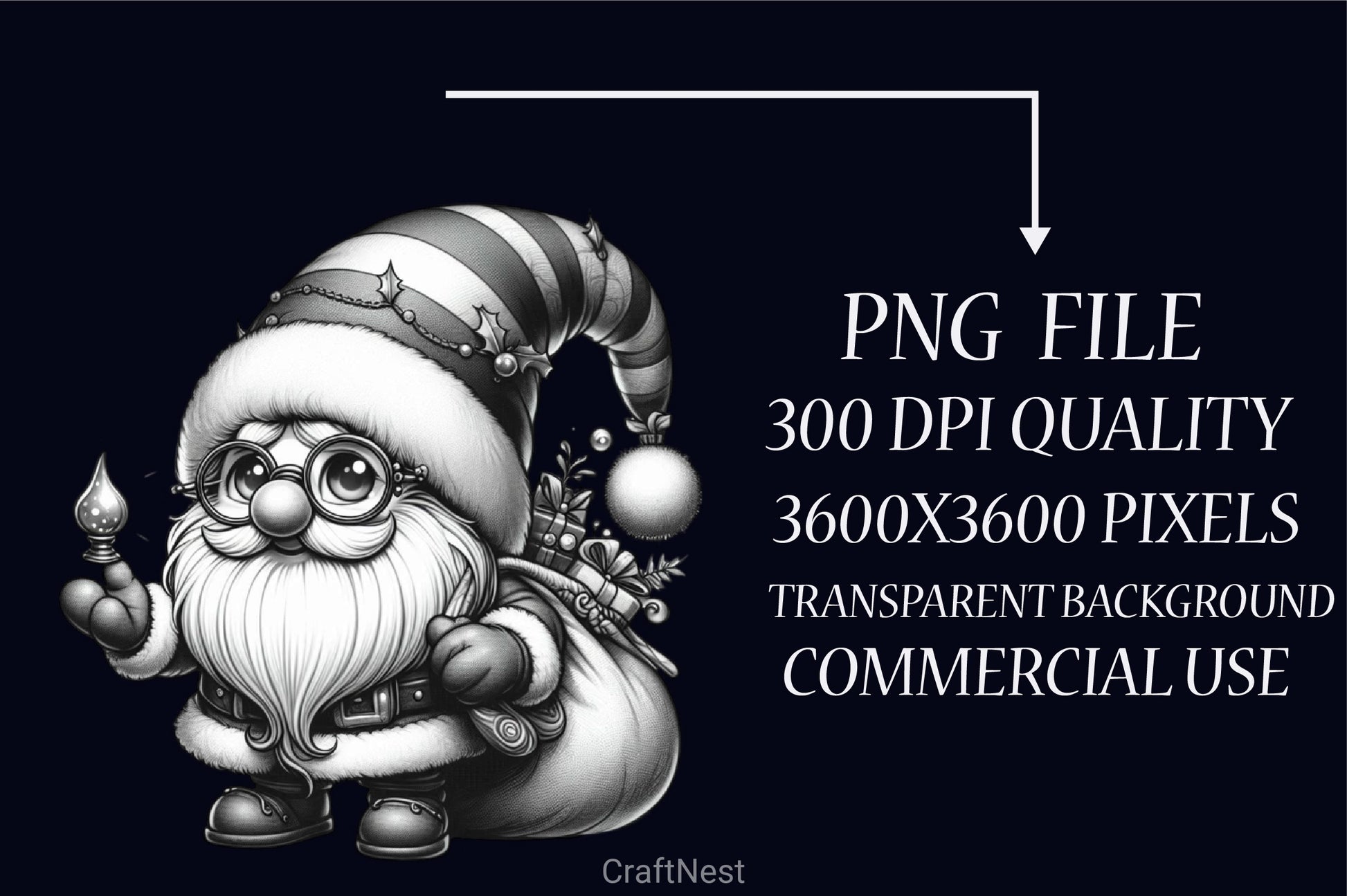 Christmas Retro Gnome Clipart Bundle - CraftNest - Digital Crafting and Art