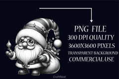 Christmas Retro Gnome Clipart Bundle - CraftNest - Digital Crafting and Art